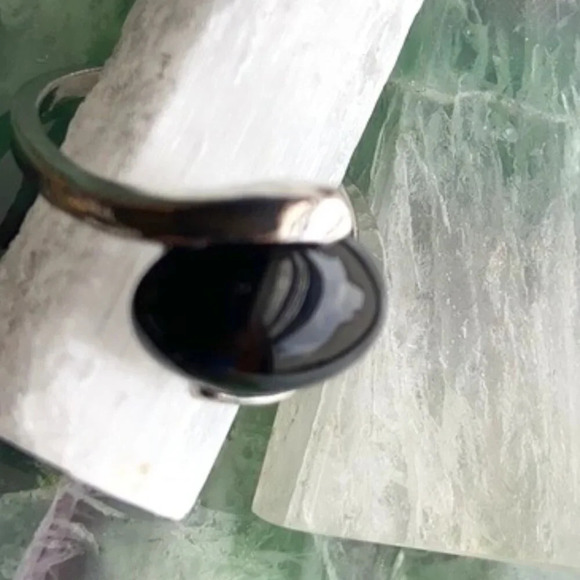 Black onyx silver bohemian colorful ring fall vibes - Picture 1 of 6